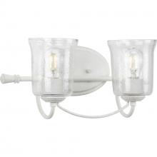 Progress Canada P300254-151 - Bowman Collection Two-Light Cottage White Clear Chiseled Glass Coastal Bath Vanity Light