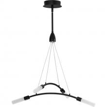 Progress Canada P400262-031-30 - Kylo LED Collection Four-Light Matte Black and Frosted Acrylic Modern Style Chandelier Light