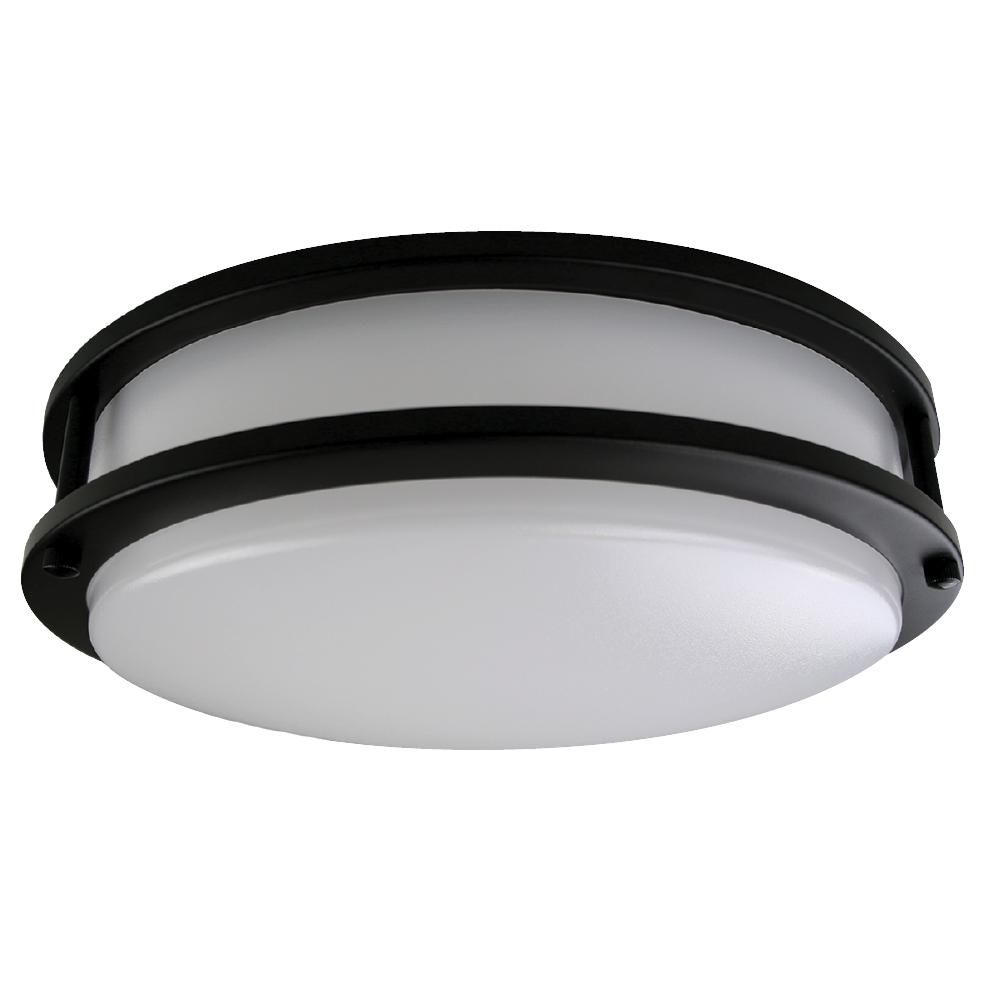 16IN LED Double-ring Ceiling Luminaire Serie 2 26W 120V 30K Dim Black Frosted Round STANDARD