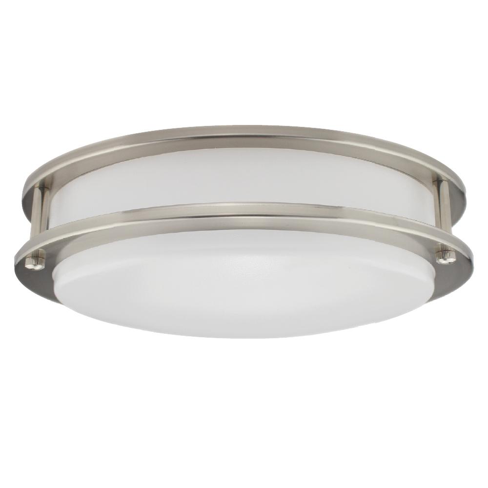 12IN LED Double-ring Ceiling Luminaire Serie 2 20W 120V 30K Dim Chrome Frosted Round STANDARD