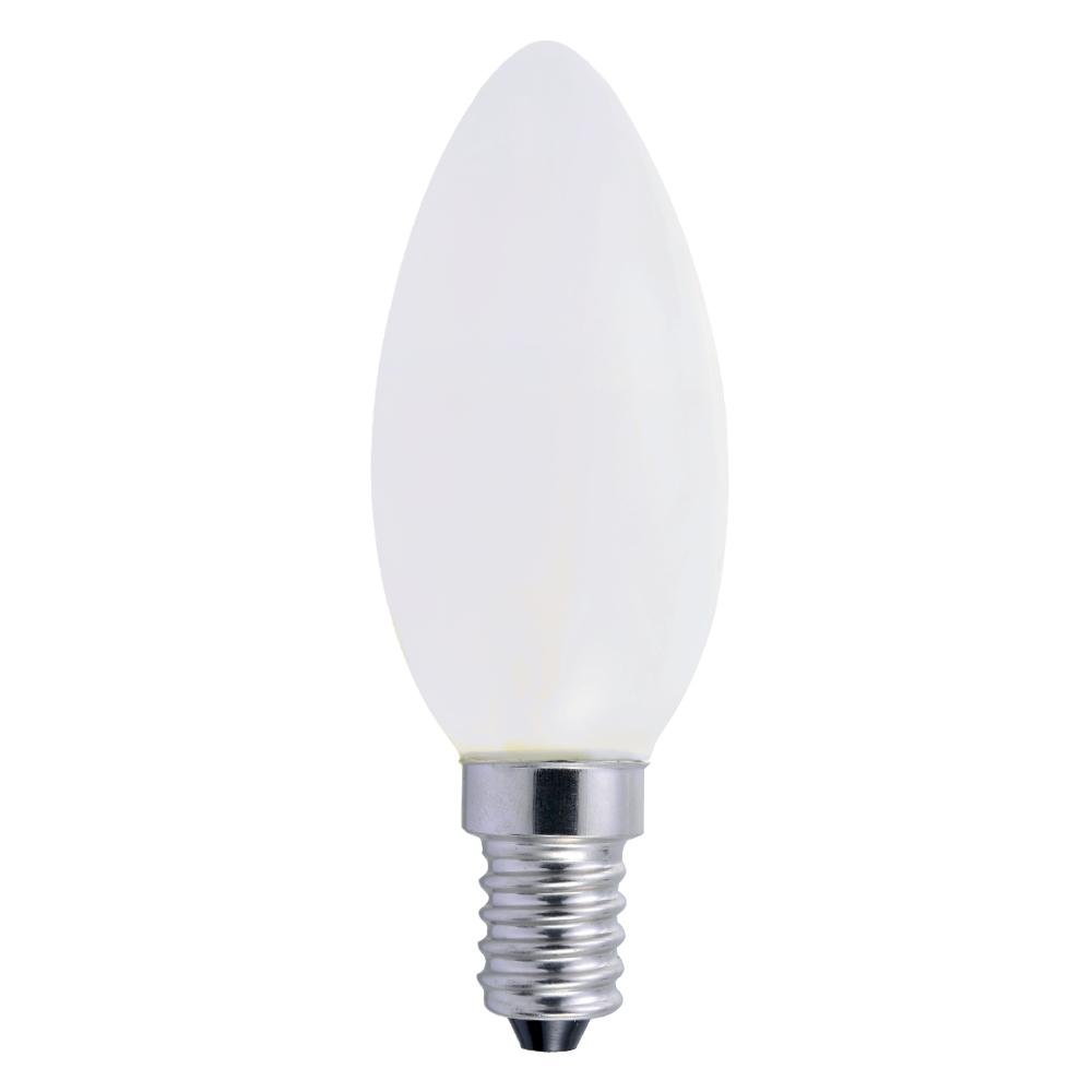 LED Filament Lamp B10 E12 Base 4W 120V 27K Soft White  Dim Standard
