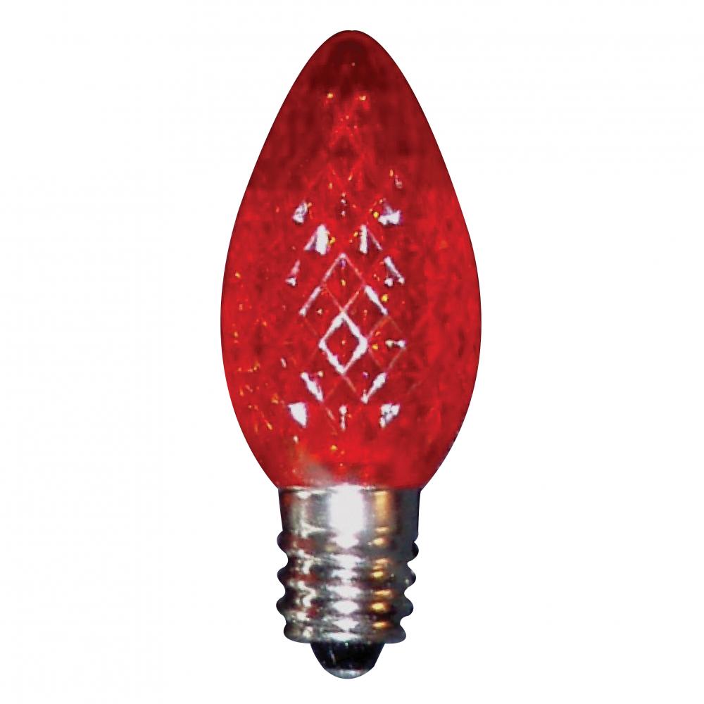 LED Decorative Lamp C7 E12 Base 0.37W 100-130V Red STANDARD