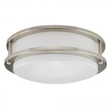 Standard Products 65605 - 12IN LED Double-ring Ceiling Luminaire 20W 120V 30K Dim Brushed Nickel Frosted Round STANDARD