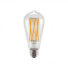 Standard Products 64530 - LED Filament Lamp ST19 E26 Base 6W 120V 27K Clear Spiral Dim Standard