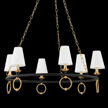 HVL - Mitzi Combined H757806-AGB/TBK - HAVERFORD Chandelier