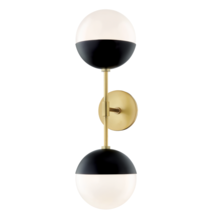 HVL - Mitzi Combined H344102A-AGB/BK - Renee Wall Sconce