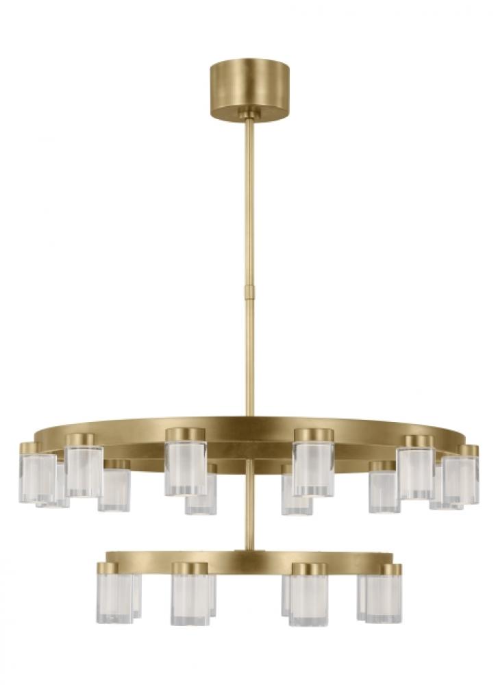 The Esfera Two Tier Medium 20-Light Damp Rated Integrated Dimmable LED Ceiling Chandelier