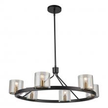 Aircraft Canada AC11826BB - Salinas Collection 6-Light Chandelier, Black and Brass
