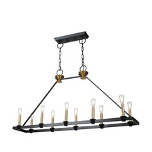 Artcraft Canada AC11980BB - Notting Hill Collection 10-Light Island/Pool Table Black and Brushed Brass