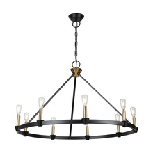 Artcraft Canada AC11989BB - Notting Hill Collection 9-Light Chandelier Black and Brushed Brass