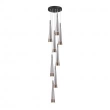 Aircraft Canada AC6829SM - Sunnyvale Collection 9-Light Chandelier Pearl Black and Smoke