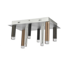 Artcraft Canada AC7087MU - Galiano 8 Light Flush Mount (Black, Copper, Satin Aluminum)