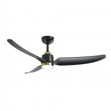 Kuzco CF72952-BG/MB-5CCT - Hugo 52-in Brushed Gold/Matte Black with Light Kit Ceiling Fan
