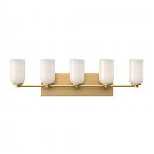  VL57732-BG/GO - Nola 31-in Brushed Gold/Glossy Opal Glass Socket Vanity Light