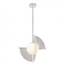 Kuzco PD65116-PN/OP-UNV - Scorpio 16-in Polished Nickel/Opal Glass LED Pendant