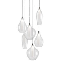 Kuzco MP3006 - Victoria 6 Head Chrome LED Multi Pendant