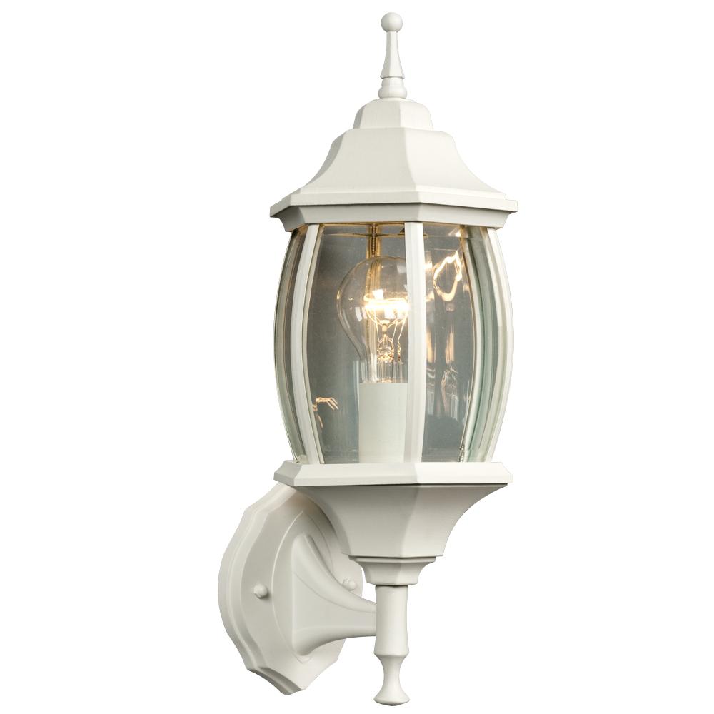 Outdoor Cast Aluminum Lantern - White w/Clear Beveled Glass
