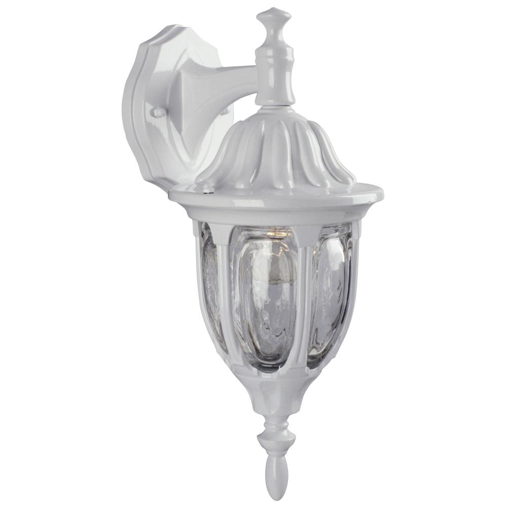 Outdoor Cast Aluminum Lantern - White w/ Clear Glass