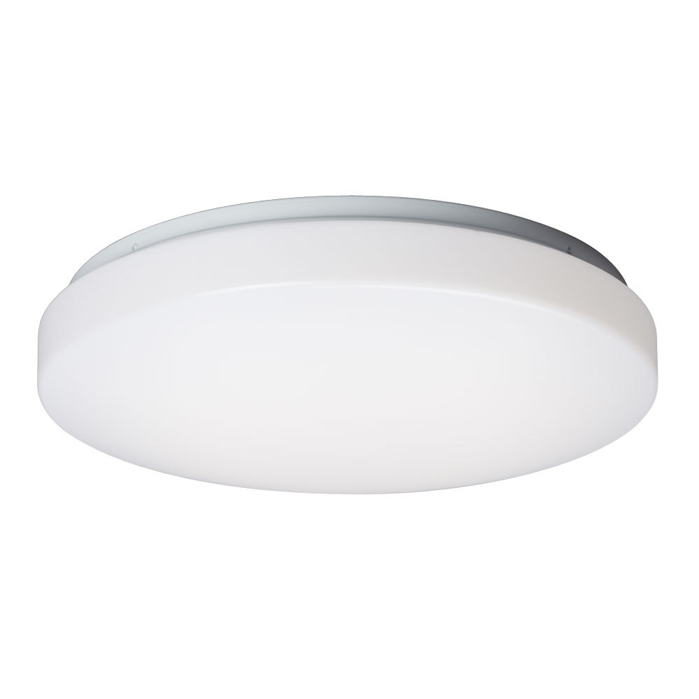 LED Flush Mount Ceiling Light or Wall Mount Fixture - in White finish with White Acrylic Lens (Dimma