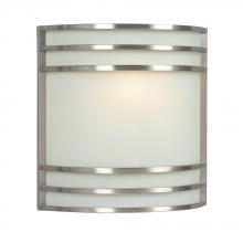  212480BN-213EB - Wall Sconce - in Brushed Nickel finish with White Glass