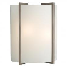 Galaxy Lighting 212510BN/WH - Wall Sconce - Brushed Nickel with Satin White Glass