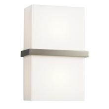 Galaxy Lighting 213130BN - Wall Sconce - Brushed Nickel with Satin White Glass
