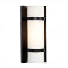 Galaxy Lighting ES215670BK - Wall Sconce - in Black finish with Satin White Glass (Suitable for Indoor or Outdoor Use)