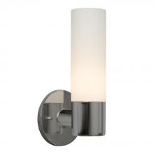 Galaxy Lighting 244021CH/WH - 1-Light Wall Sconce - Chrome with White Straight Glass