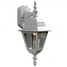 Galaxy Lighting 301020 WH - Outdoor Cast Aluminum Lantern - White w/ Clear Beveled Glass