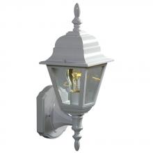 Galaxy Lighting 301021 WH - Outdoor Cast Aluminum Lantern - White w/ Clear Beveled Glass