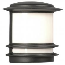  312730BK - Outdoor Cast Aluminum Wall Fixture - Black w/ Polycarbonate Lens