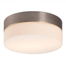  612312BN-113NPF - Flush Mount Ceiling Light - in Brushed Nickel finish with Satin White Glass