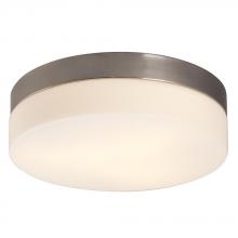  612314BN - Flushmount - Brushed Nickel with Satin White Glass