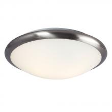  L612392BN016A1 - LED Flush Mount Ceiling Light - in Brushed Nickel finish with Satin White Glass