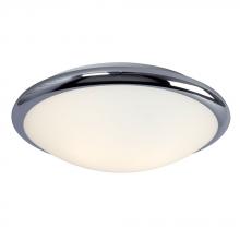  612392CH 213EB - Flush Mount Ceiling Light - in Polished Chrome finish with Satin White Glass