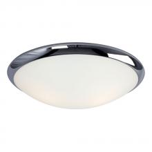  612394CH-213NPF - Flush Mount Ceiling Light - in Polished Chrome finish with Satin White Glass