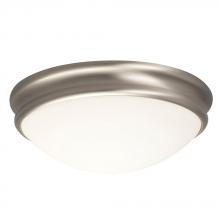  613330BN-113NPF - Flush Mount Ceiling Light - in Brushed Nickel finish with White Glass