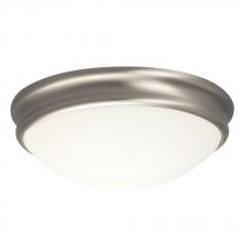 Galaxy Lighting 613330BN - Flush Mount - Brushed Nickel with White Glass