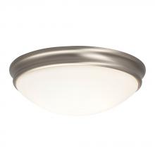  613333BN-213EB - Flush Mount Ceiling Light - in Brushed Nickel finish with White Glass