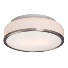 Galaxy Lighting L613532BN010A1 - LED Flush Mount Ceiling Light - in Brushed Nickel finish with White Glass