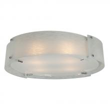  L615044CH024A1 - LED Flush Mount Ceiling Light - in Polished Chrome finish with Frosted Textured Glass