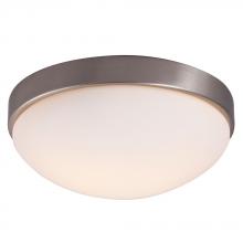  615353BN-213EB - Flush Mount Ceiling Light - in Brushed Nickel finish with Satin White Glass