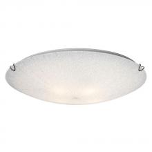  621575CH - Flush Mount Ceiling Light - in Polished Chrome finish with White Patterned Sugar Glass (4L)