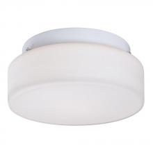  623531WH - 8" Flush Mount - White with White Glass