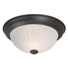 Galaxy Lighting 625021ORB - Flush Mount - Oil Rubbed Bronze w/ Frosted Melon Glass