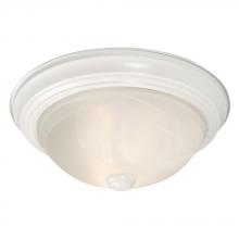 Galaxy 625031WH-113EB - Flush Mount Ceiling Light - in White finish with Marbled Glass