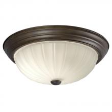  635023ORB-213NPF - Flush Mount Ceiling Light - in Oil Rubbed Bronze finish with Frosted Melon Glass