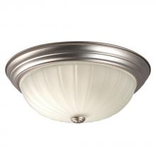  635023PT 2PL13 - Flush Mount Ceiling Light - in Pewter finish with Frosted Melon Glass