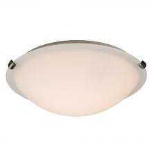  680116WH-PT-213NPF - Flush Mount Ceiling Light - in Pewter finish with White Glass