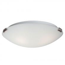 Galaxy 680416BN/WH-213EB - Flush Mount Ceiling Light - in Brushed Nickel finish with White Glass